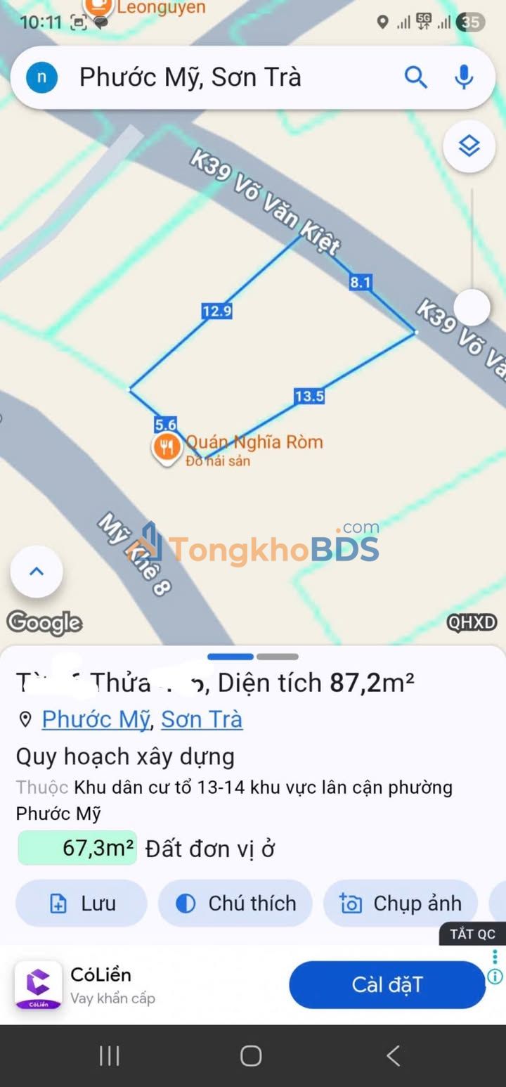 Đất Hồ Nghinh, Đà Nẵng 87m² 14.8 tỷ - Tiềm năng tăng giá