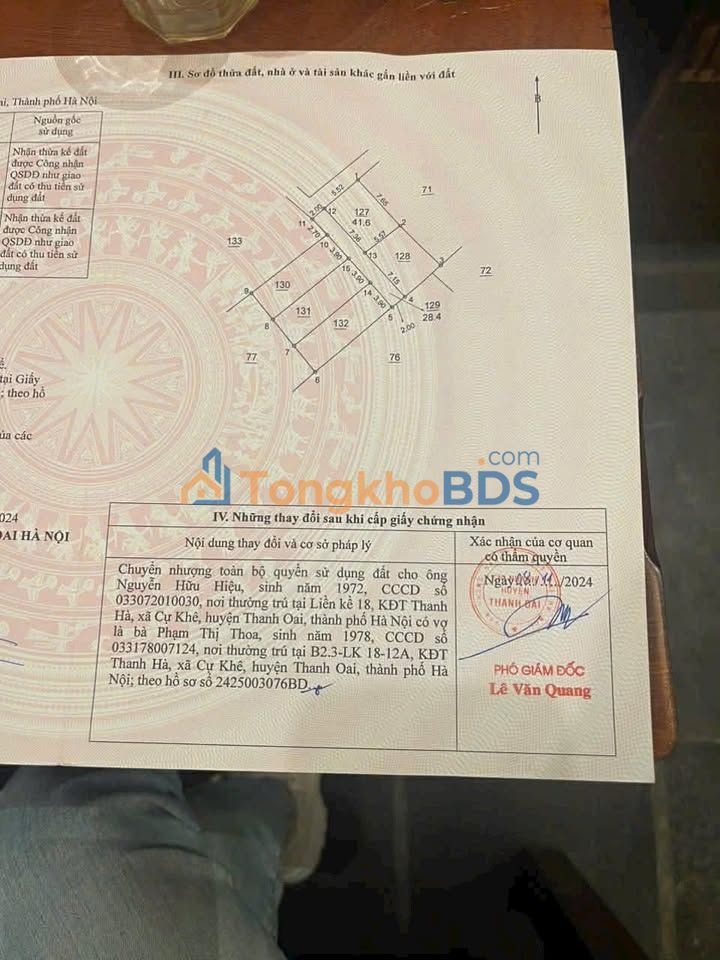 Đất nền Văn Quán Hà Đông 41m² 3 tỷ - Sổ đỏ chính chủ