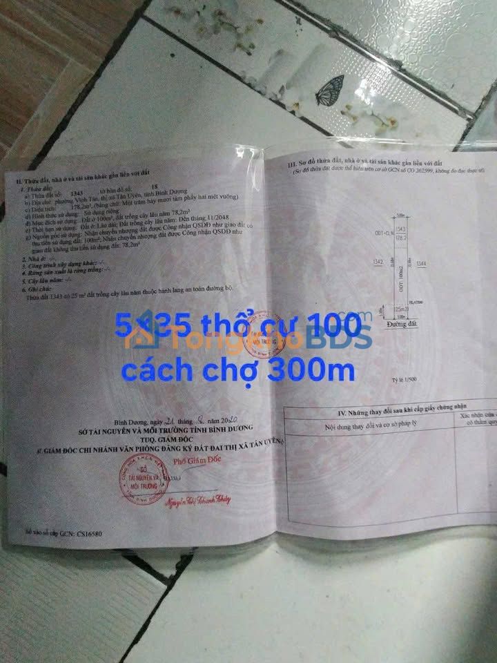 Đất nền Vĩnh Tân Thuận An 175m² 1.3 tỷ - Sổ đỏ