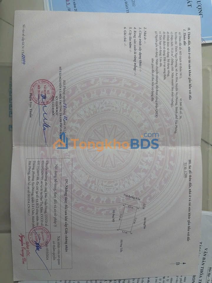 Đất nền Ngọ Dương 55m² giá 1.4 tỷ - Sổ đỏ chính chủ