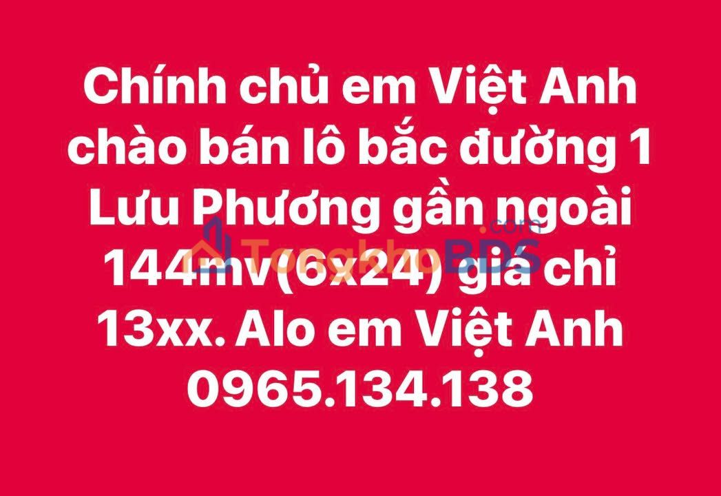 Đất Hoa Lư 144m² 13xx tỷ - Sổ đỏ chính chủ