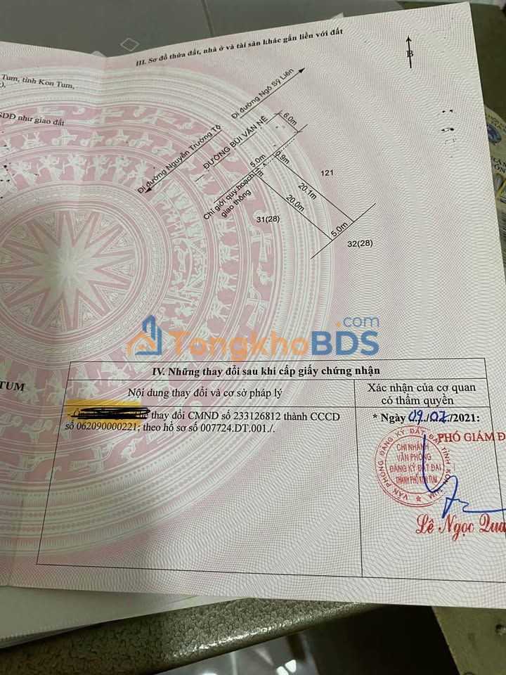 Đất nền Bùi Văn Nê Kon Tum 100m² 1.35 tỷ - Đường to ô tô