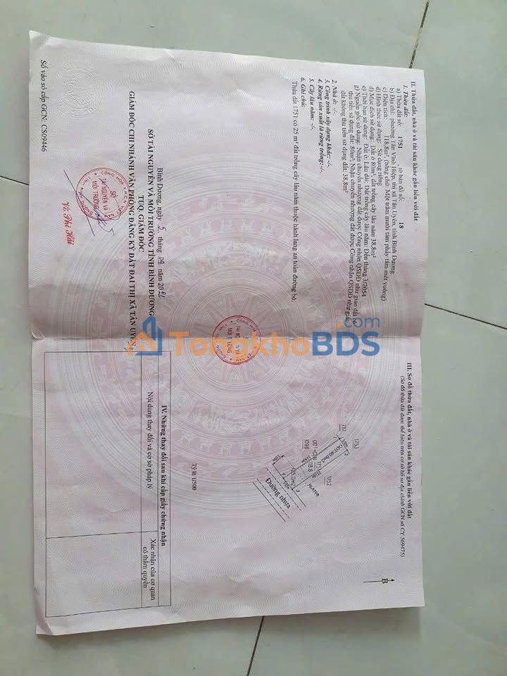 Đất nền Tân Phước Khánh Tân Uyên 120m2 2.65 tỷ - Sổ đỏ