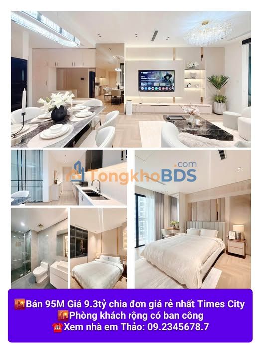 Căn hộ Times City Minh Khai 95m² 9.3 tỷ - View đẹp