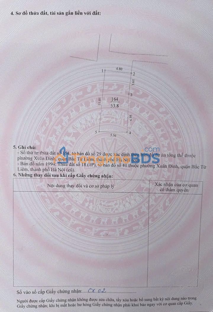 Đất Xuân Đỉnh Bắc Từ Liêm 54m² 8,2 tỷ - Sổ đỏ chính chủ