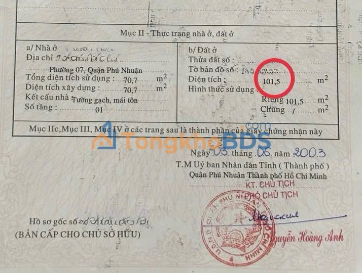 Nhà Phường 7 Phú Nhuận 102m² thỏa thuận - Ô tô vào tận nhà