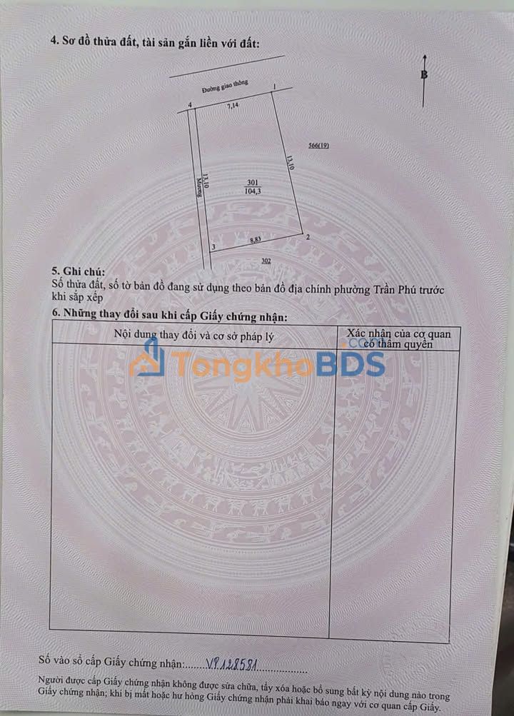 Đất nền Hà Tĩnh Thạch Hưng 104m² giá tốt hiếm có