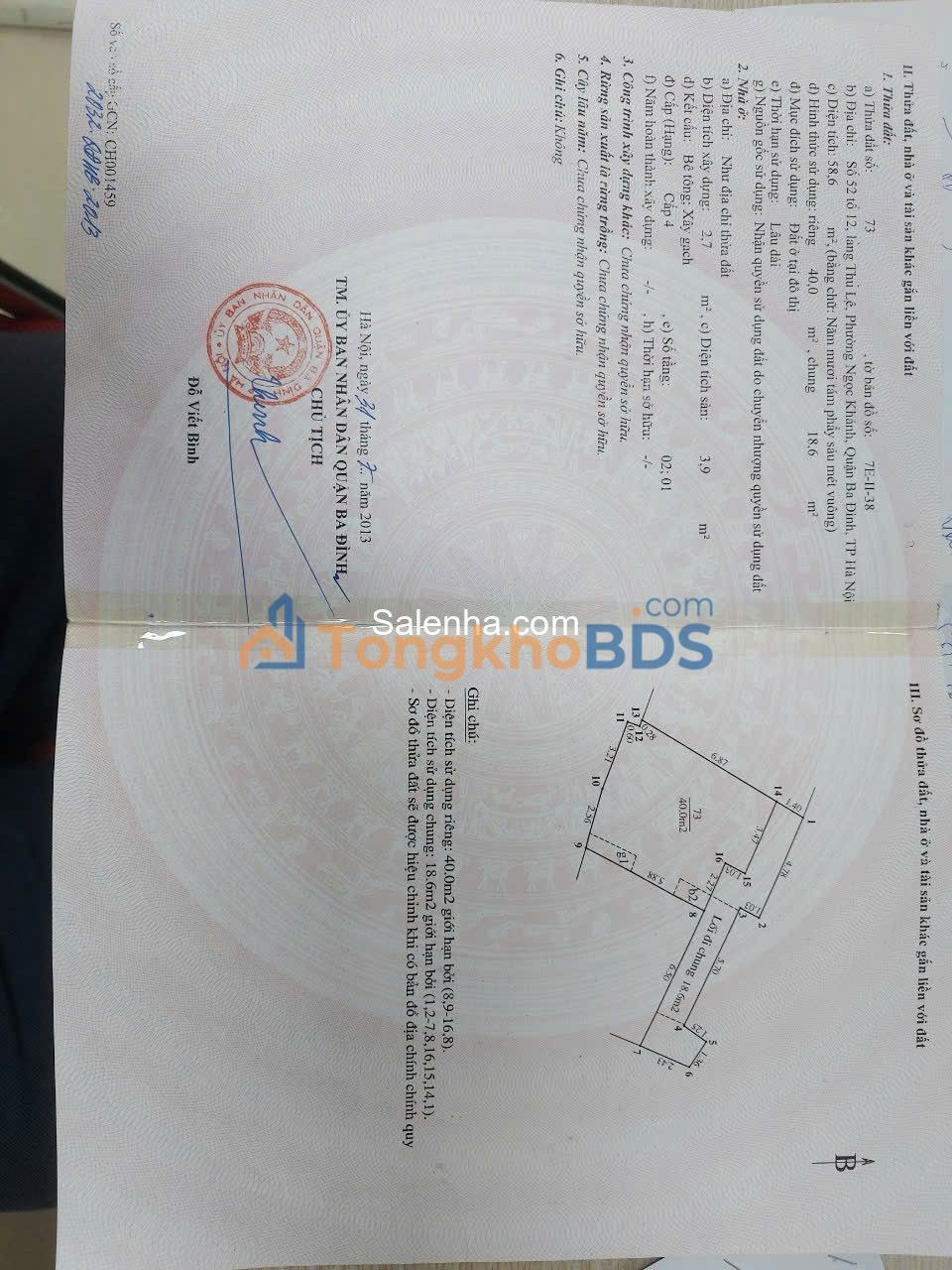 Nhà riêng Liễu Giai Ba Đình 40m2 7,8 tỷ - Sẵn sàng ở ngay