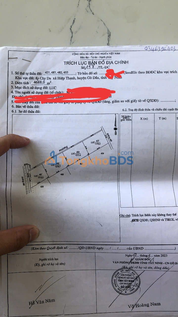 Đất vườn Phước Thạnh Gò Dầu 4.688m² 2.5 tỷ - Tiềm năng tăng giá