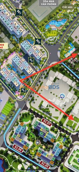 Căn hộ Ocean Park Hà Nội 75m² 5,1 tỷ - View biệt thự đẹp