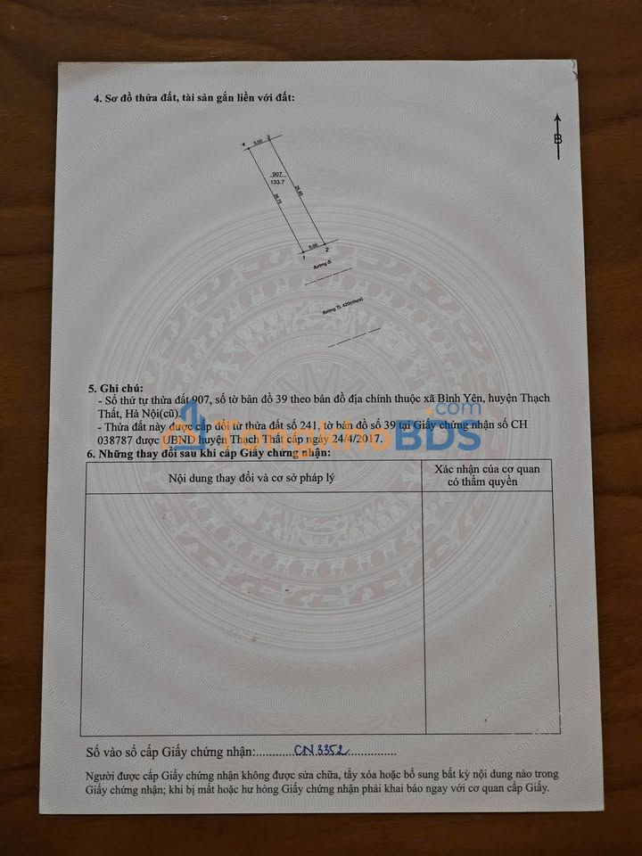 Đất Bình Yên Thạch Thất 134m² 11.7 tỷ - Sổ đỏ chính chủ