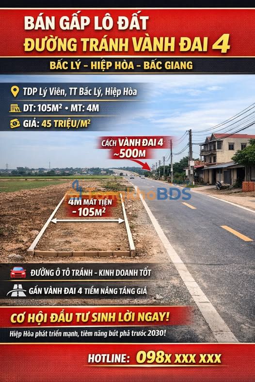 Đất Bắc Lý Hiệp Hòa 105m² thỏa thuận - Tiềm năng tăng giá