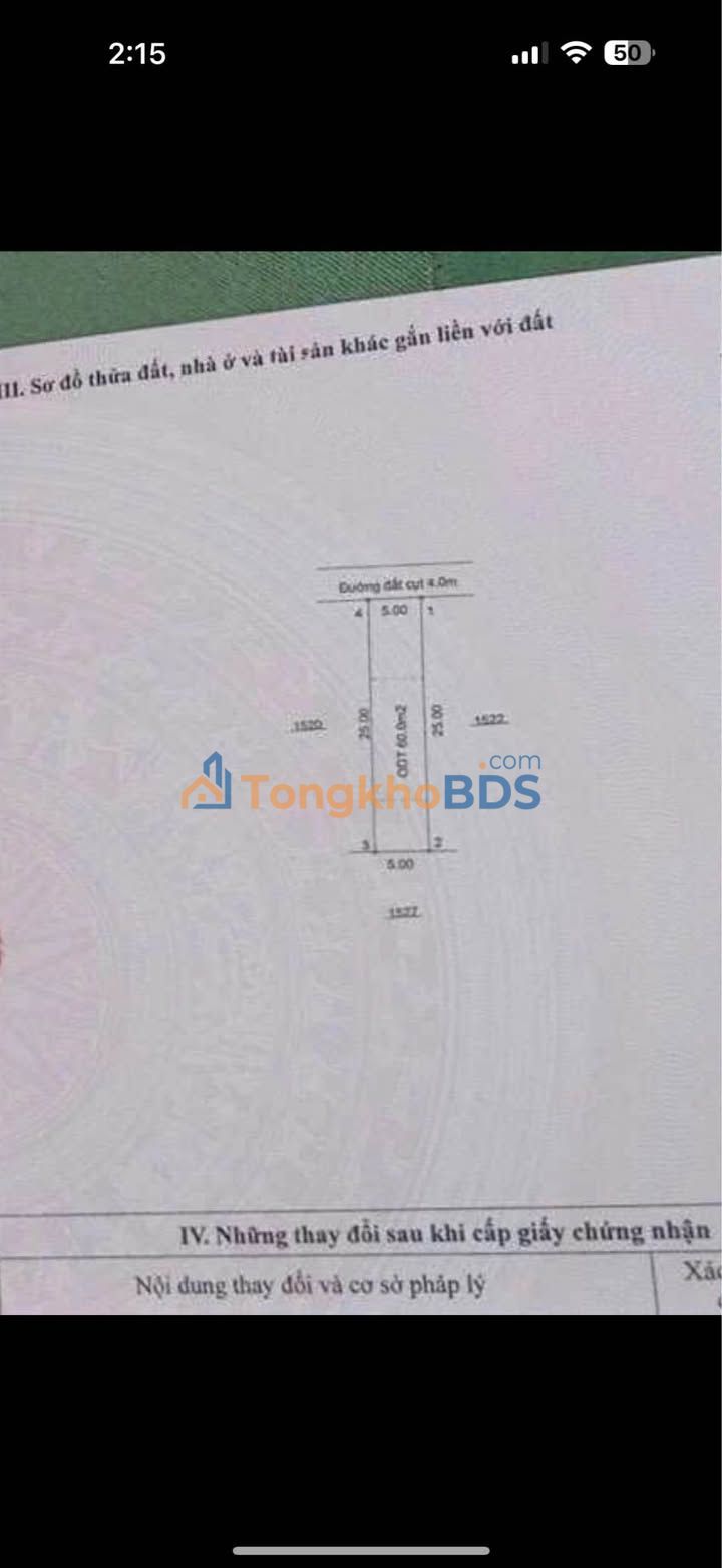 Đất thổ cư Tân Định Bến Cát 125m² 1.1 tỷ - Hạ tầng hoàn thiện