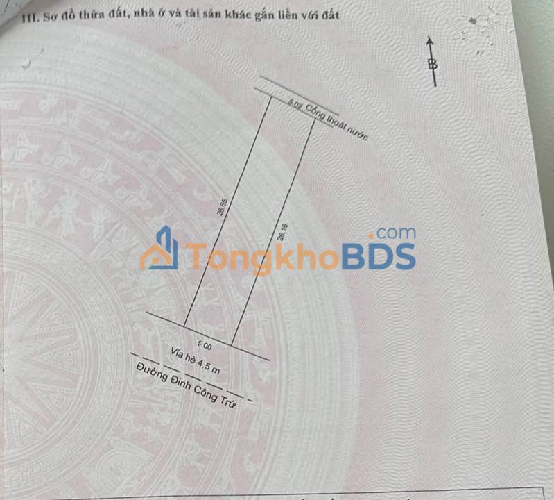 Đất mặt tiền Đinh Công Trứ 132m² 14.8 tỷ - Đường to ô tô