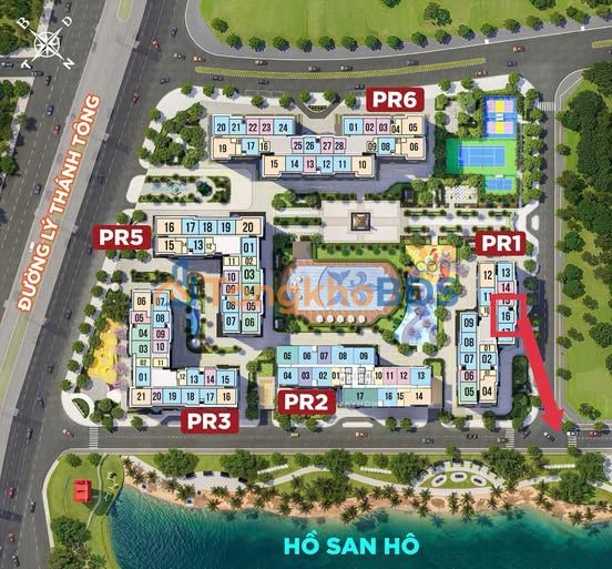 Căn hộ The Paris Gia Lâm 61m² 4.7 tỷ - View hồ san hô đẹp