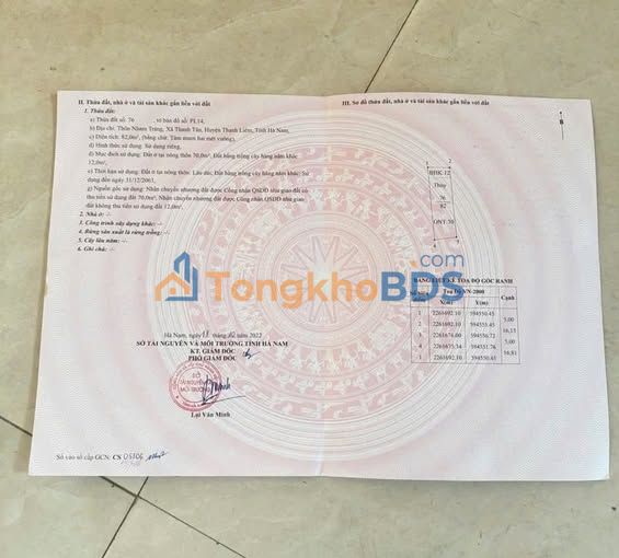 Đất nền Thanh Tân Thanh Liêm 82m² 1.5 tỷ - Đường ô tô tránh