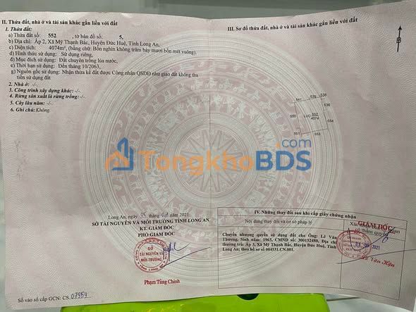 Đất nền Đức Huệ 4 công Mỹ Thạnh Bắc - Tiềm năng tăng giá