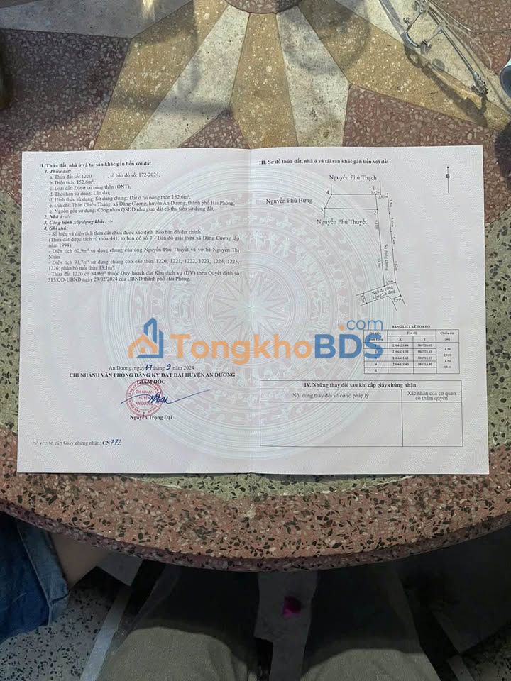 Đất nền Đặng Cương 61m² 9xx triệu - Pháp lý rõ ràng