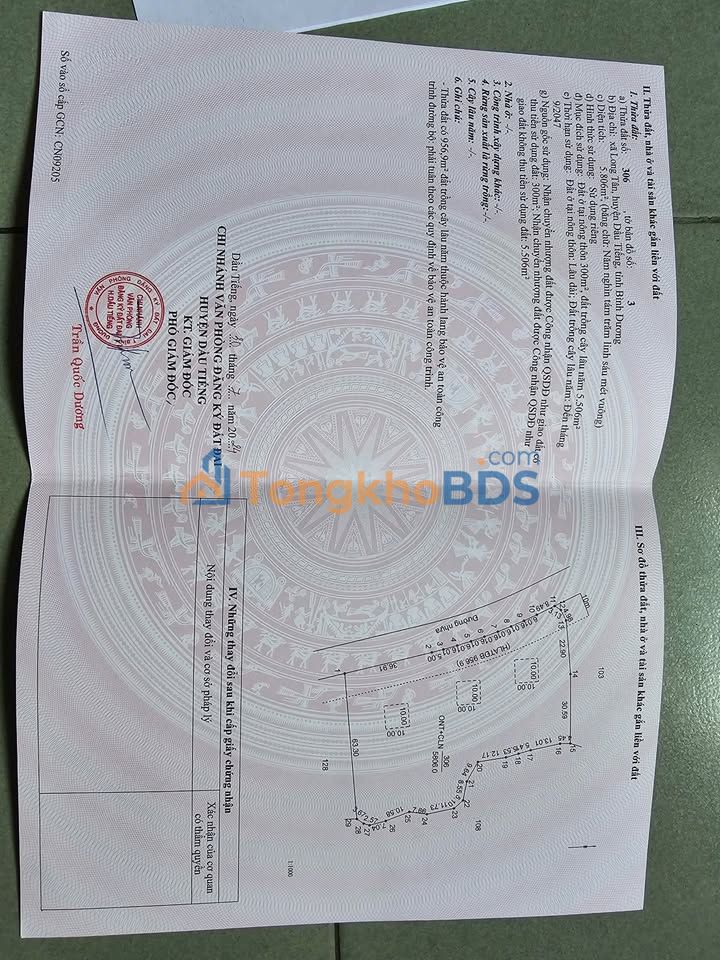 Đất nền Long Nguyên 300m² giá 6 tỷ - Sổ đỏ chính chủ