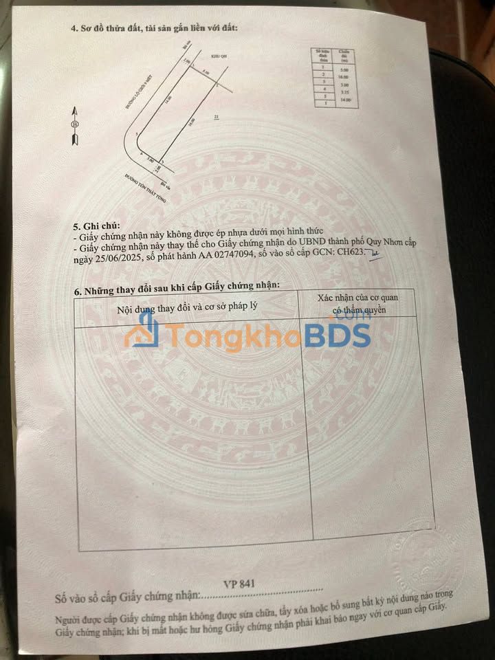 Đất nền Tôn Thất Tùng Quy Nhơn 80m² 5.1 tỷ - Sổ đỏ chính chủ