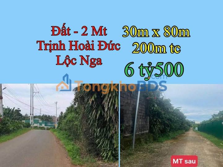 Đất mặt tiền Trịnh Hoài Đức Bảo Lộc 2.400m² 6,5 tỷ - Tăng giá cao