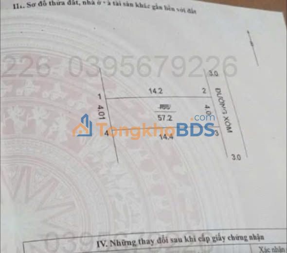 Đất Phường Chương Mỹ 57m² giá 2 tỷ - Sổ đỏ chính chủ