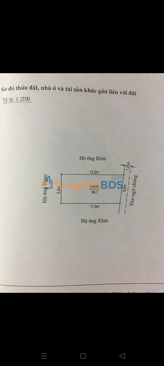 Đất nền An Đồng An Dương 64,7m² 2,45 tỷ - Sổ đỏ chính chủ