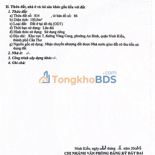 Đất nền An Bình Ninh Kiều 100m² 2.19 tỷ - Tiềm năng tăng giá