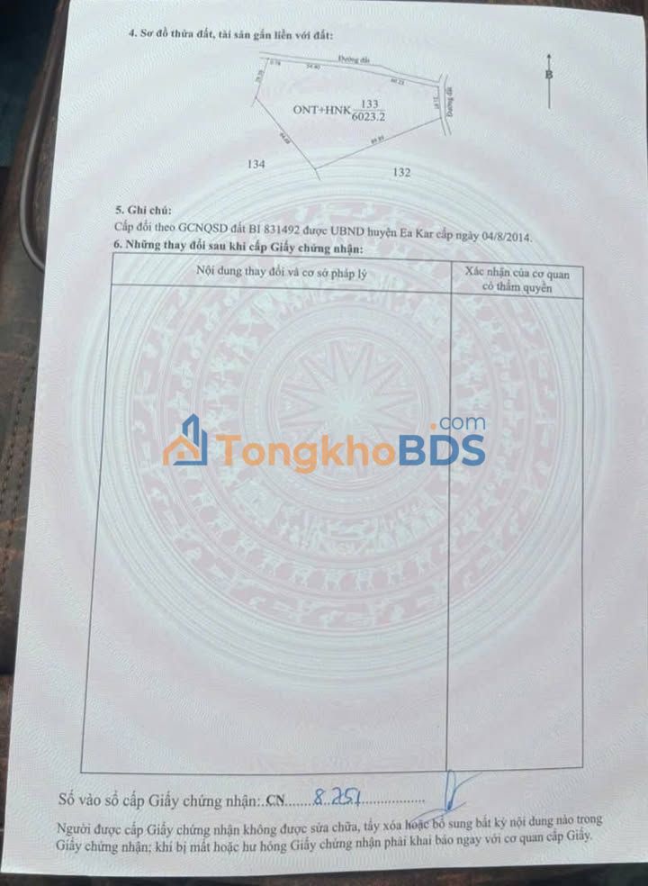 Đất Xuân Phú Ea Kar 2160m² 1 tỷ - Tiềm năng tăng giá