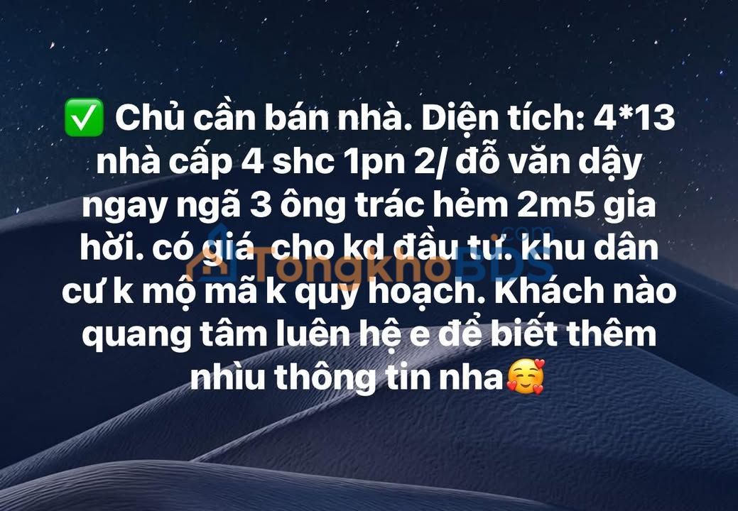 Nhà riêng Đỗ Văn Dậy 52m² giá thỏa thuận - Chính chủ