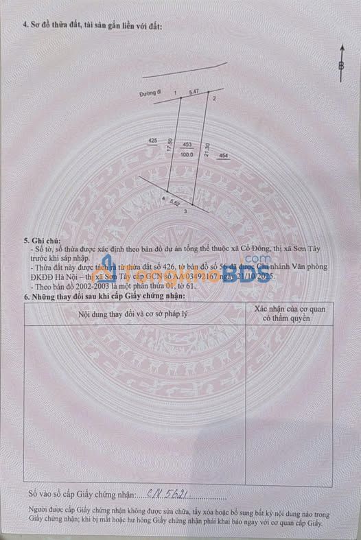Đất nền Cổ Đông 100m² giá 2 tỷ - Sổ đỏ chính chủ