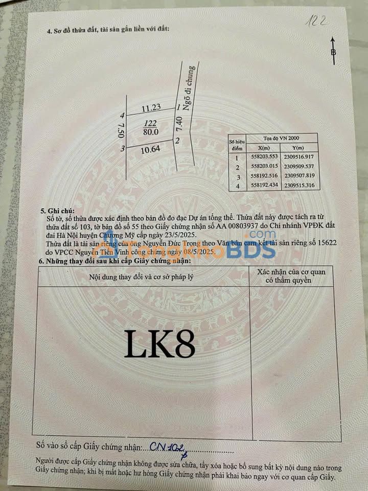 Đất nền Xuân Linh Chương Mỹ 80m² 1,65 tỷ - Sổ đỏ chính chủ