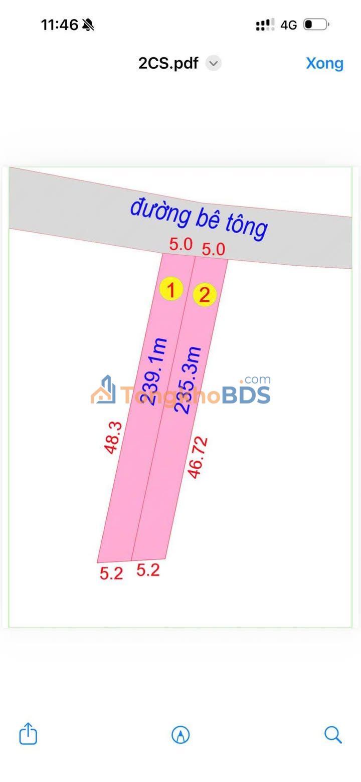Đất nền Sông Cầu Khánh Vĩnh 237m² 470 triệu - Thổ cư