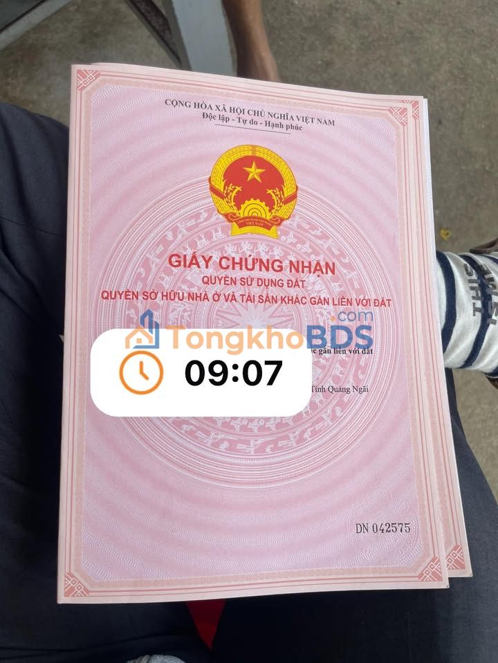 Đất nền Xã Tịnh Phong Quảng Ngãi 270m² 700-800tr - Sổ đỏ chính chủ