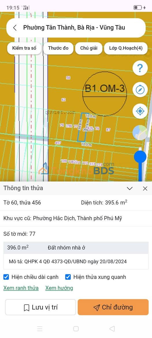 Đất Hắc Dịch Phú Mỹ 395m² 1.9 tỷ - Tiềm năng tăng giá