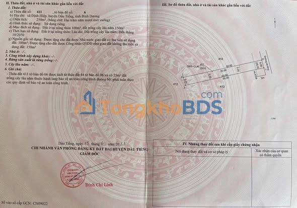 Đất nền Định Thành 250m² 700-799 triệu - Sổ đỏ thổ cư