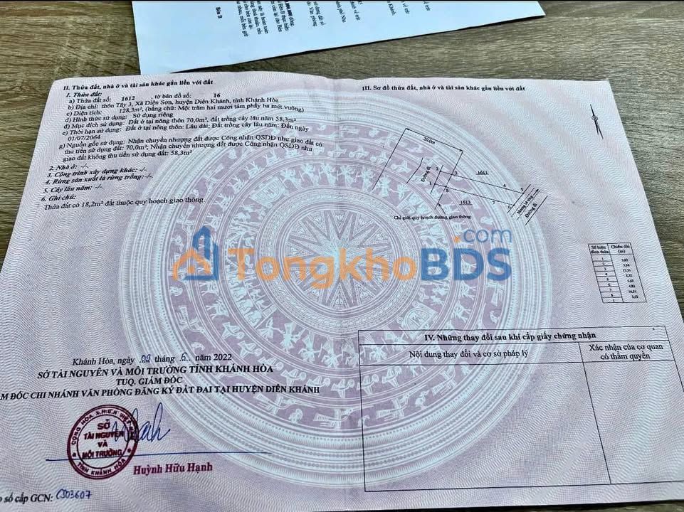 Đất Diên Sơn Diên Khánh 128m² 750 triệu - Giá tốt hiếm có