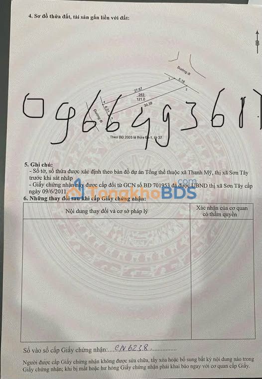 Đất nền Sơn Lộc Sơn Tây 121m² 3 tỷ - Sổ đỏ chính chủ