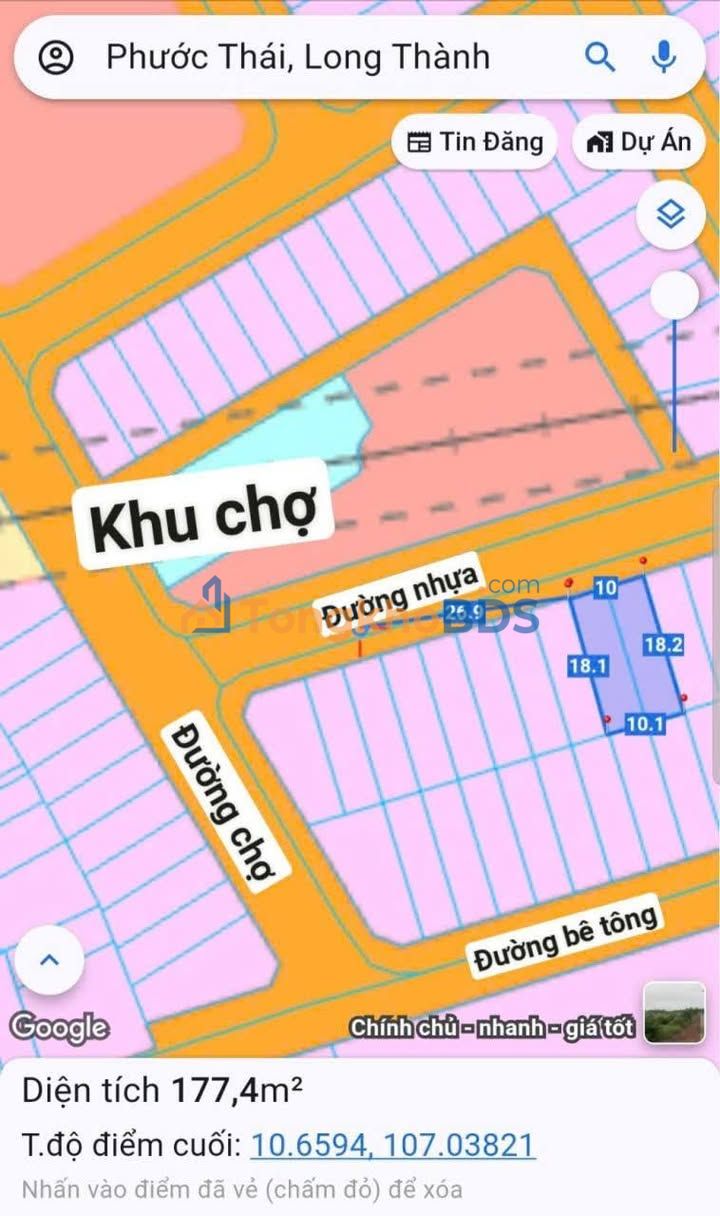 Đất nền Phước Bình Long Thành 90m2 1,7 tỷ - Đất thổ cư 100%