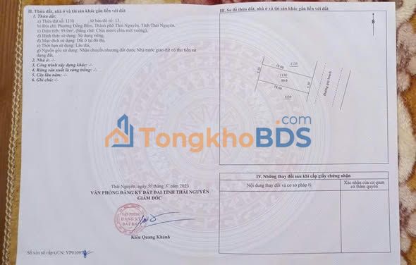 Đất nền Đồng Bẩm 99m² 2 tỷ - Hạ tầng hoàn thiện