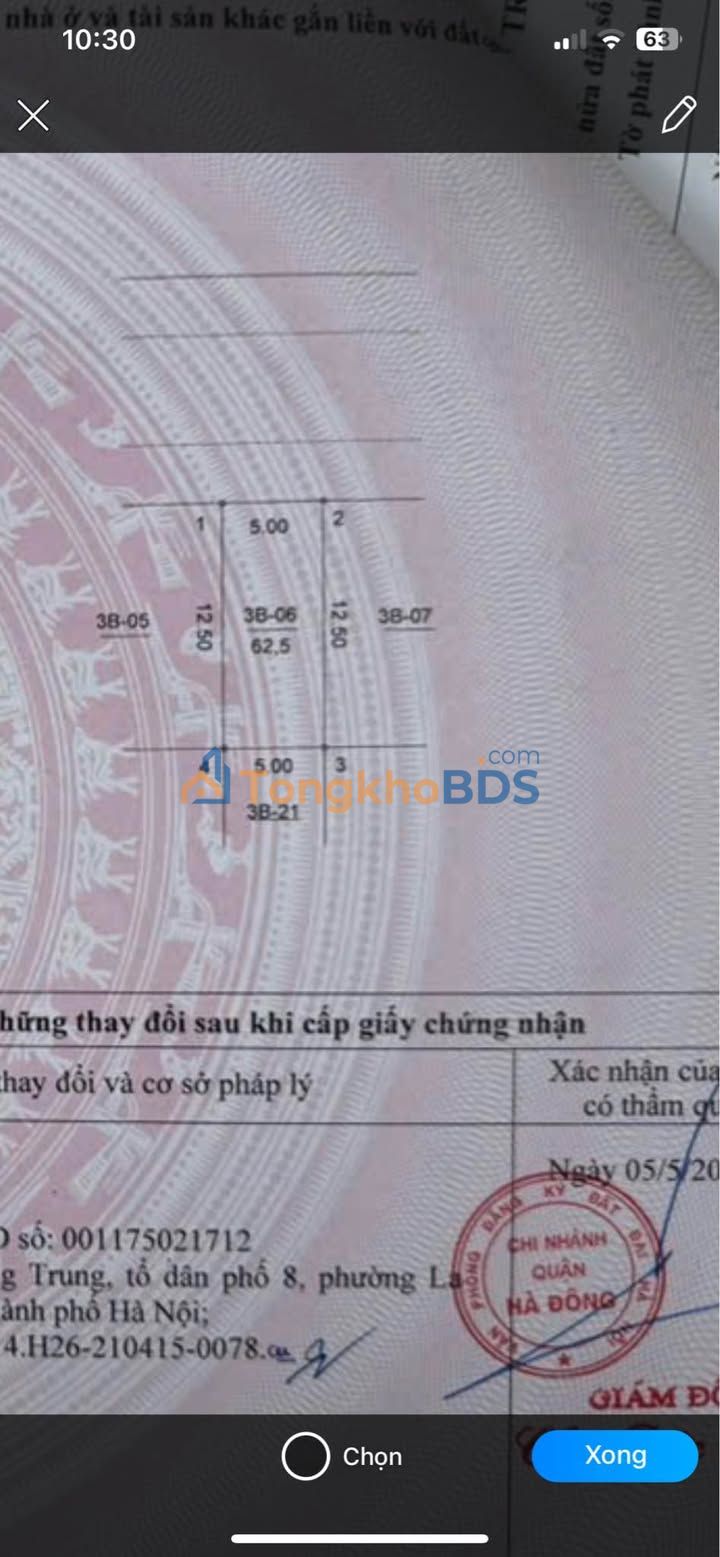 Đất nền Phú Lương Hà Đông 62m² 13 tỷ - Sổ đỏ chính chủ