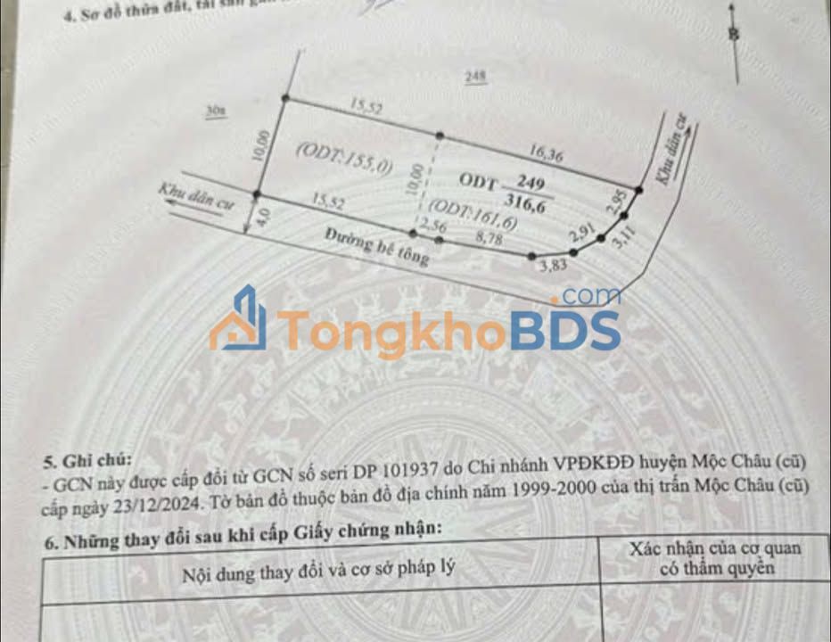 Đất nền Mộc Sơn Sơn La 320m² 5 tỷ - Sổ đỏ chính chủ