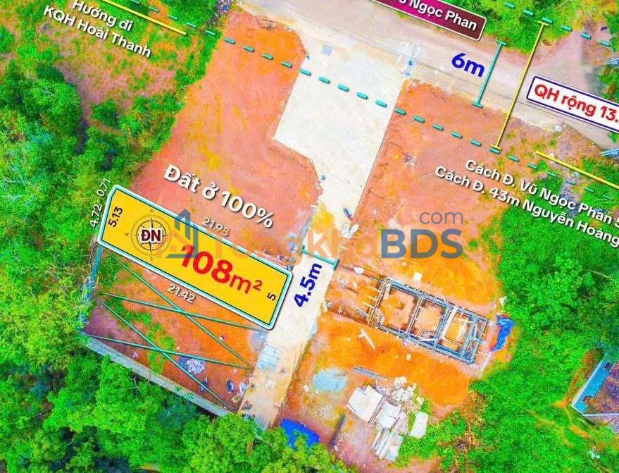 Đất nền Kiệt 25 Vũ Ngọc Phan 108m² 1,69 tỷ - Sổ đỏ chính chủ