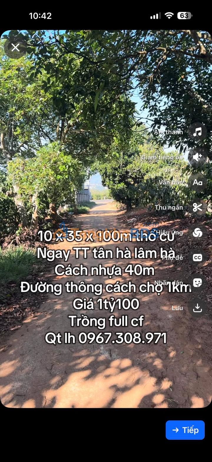 Đất vườn Tân Hà Lâm Hà 35.000m² 1.1 tỷ - Đầu tư dài hạn