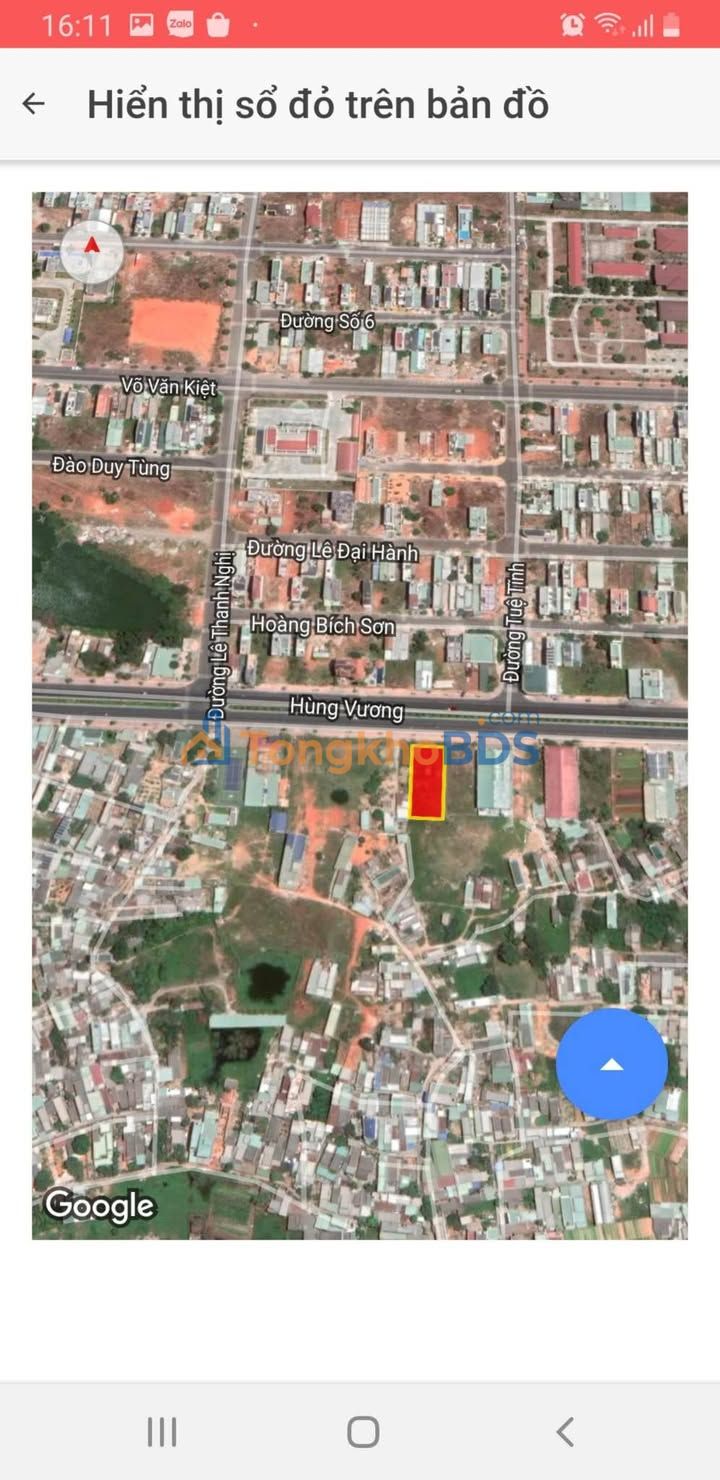 Đất nền Hùng Vương Phan Thiết 980m² 55 tỷ - Sổ đỏ