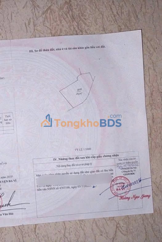 Đất Yên Bài Ba Vì 1475m² giá 8.85 tỷ - Đường ô tô rộng