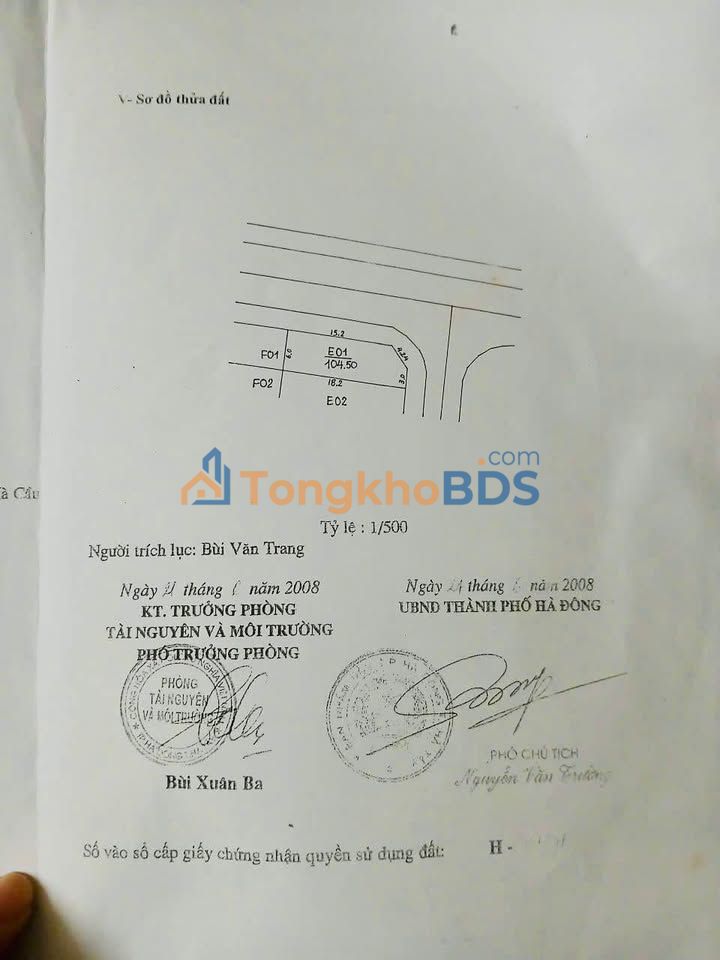 Đất Kiến Hưng Hà Đông 105m² giá F0 - Sổ đỏ chính chủ