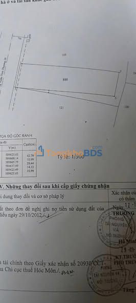 Đất nền Bà Điểm Hóc Môn 495m2 giá 6 tỷ - Sổ đỏ chính chủ