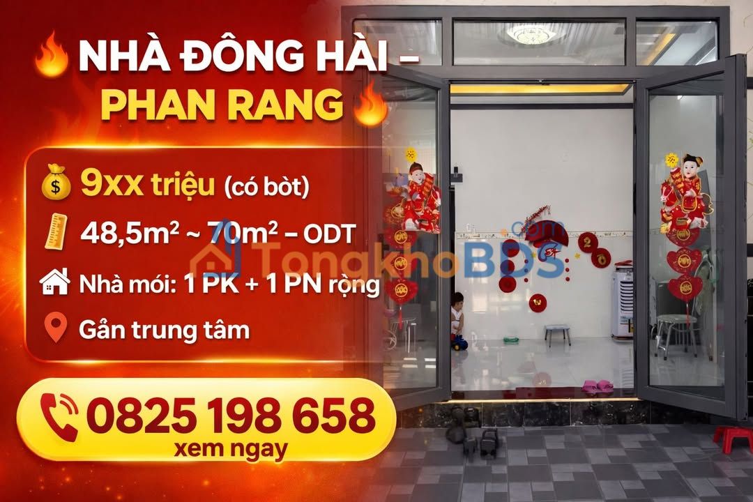 Nhà Đông Hải Phan Rang 70m² giá 9xx triệu - Chính chủ bán