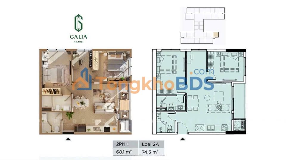 Căn hộ Gamuda Gardens Hoàng Mai 69m² 5,557 tỷ - Căn góc đón nắng